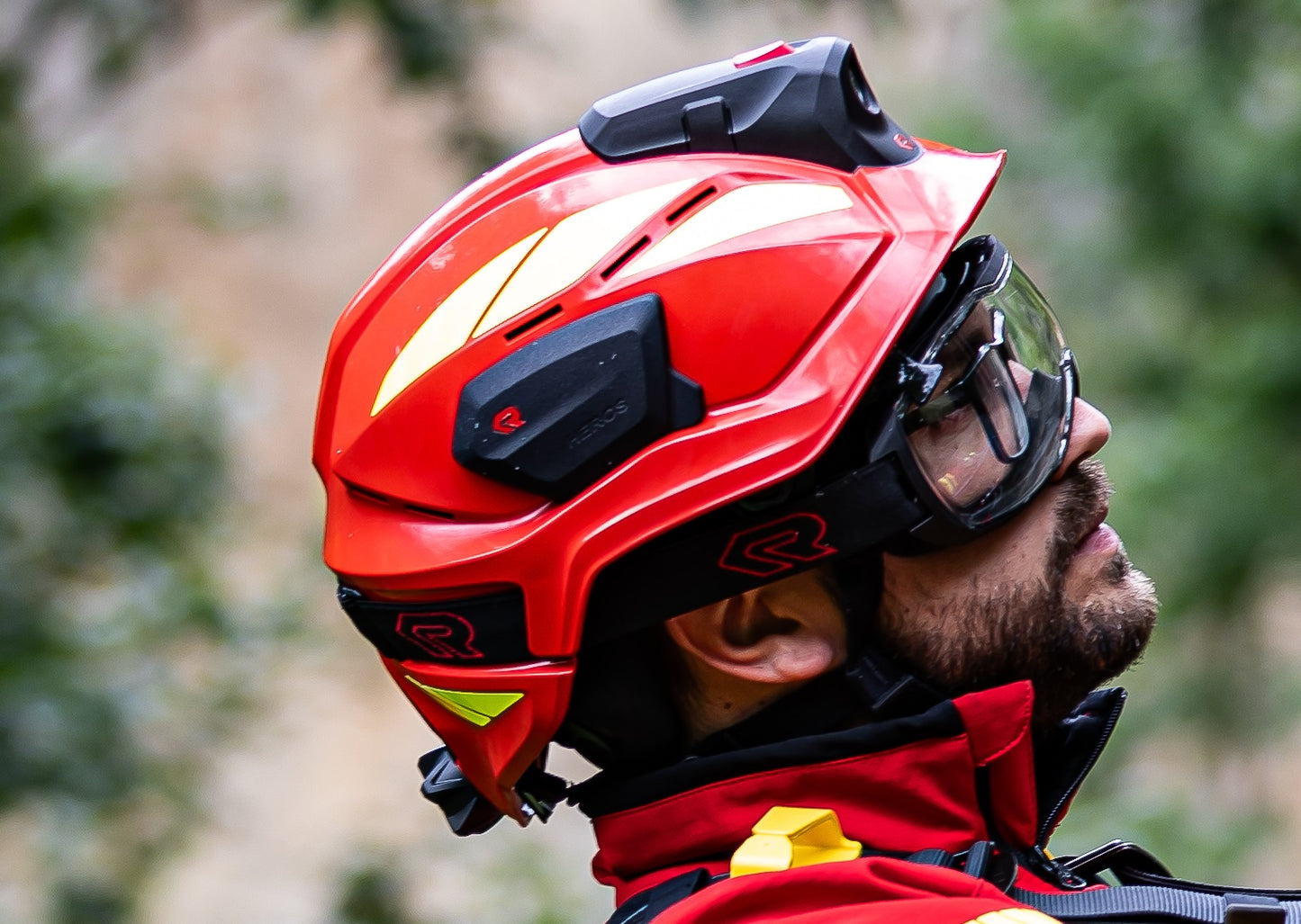 Κράνος πυροσβέστη/διασώστη Rosenbauer HEROS H10 φθορίζον κίτρινο