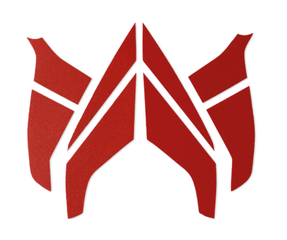 Αυτοκόλλητα κόκκινα για κράνος HEROS TITAN