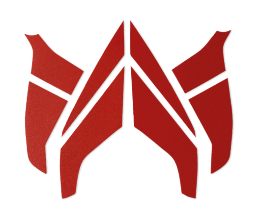 Αυτοκόλλητα κόκκινα για κράνος HEROS TITAN