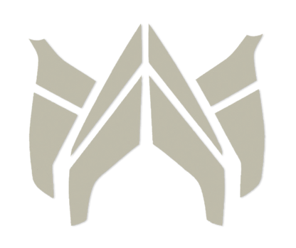 Αυτοκόλλητα ασημί για κράνος HEROS TITAN