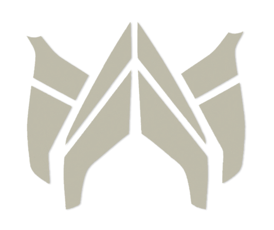 Αυτοκόλλητα ασημί για κράνος HEROS TITAN